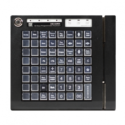Клавиатура программируемая Штрих KB-64RK, черная